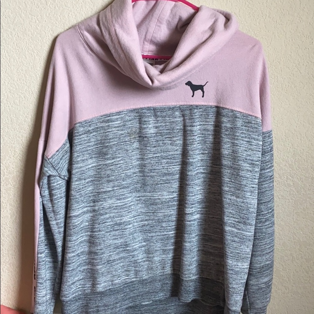 Pink pull over hoodie still in good condition!